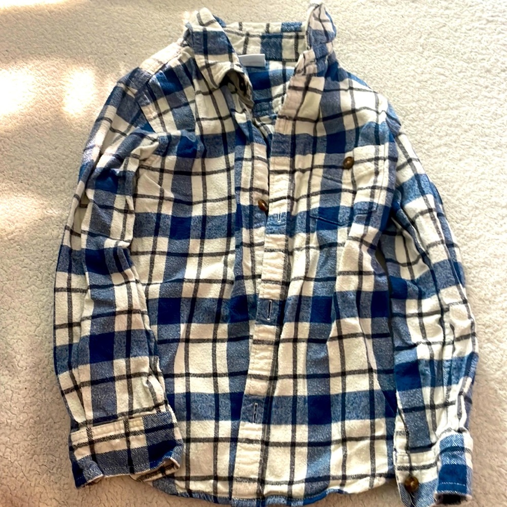Hanna Andersson Size 4 Flannel Button Up Shirt